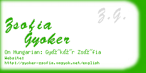 zsofia gyoker business card